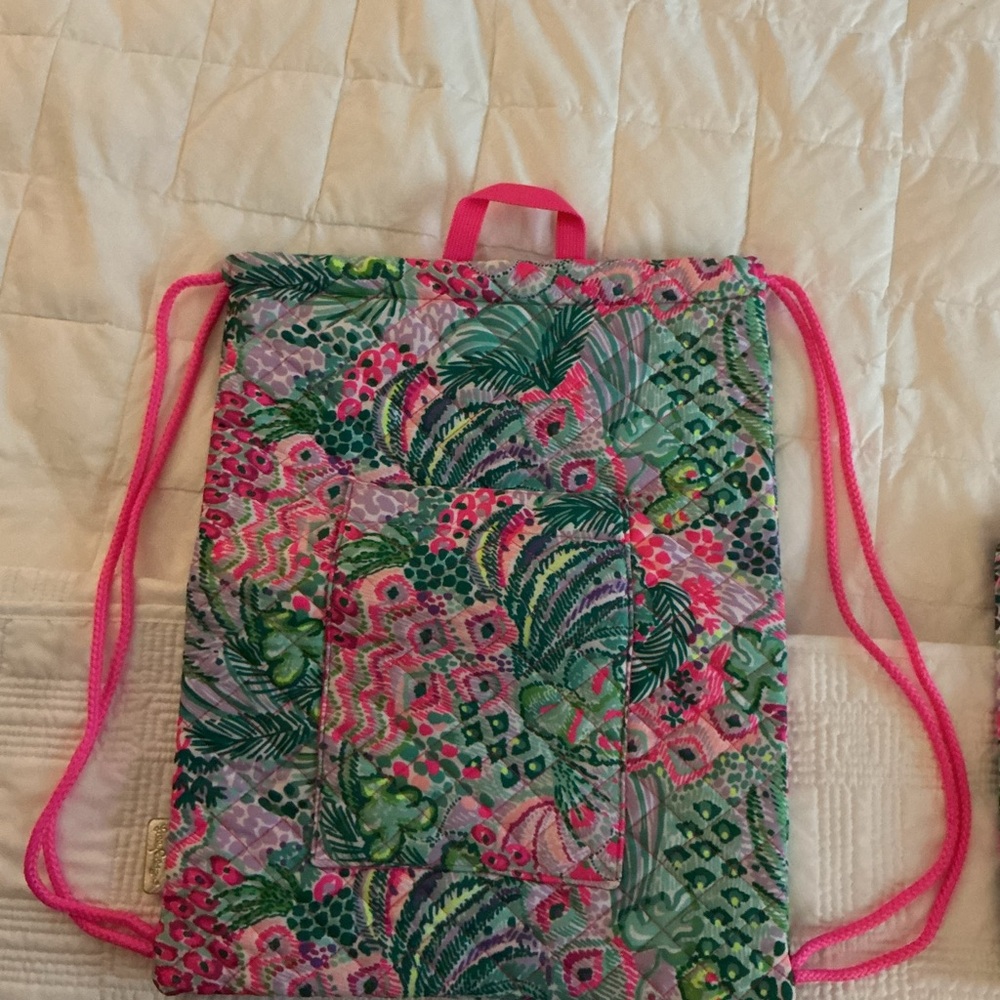 Lilly Pulitzer Pink and Green Patterned Bag - Picture 11 of 12